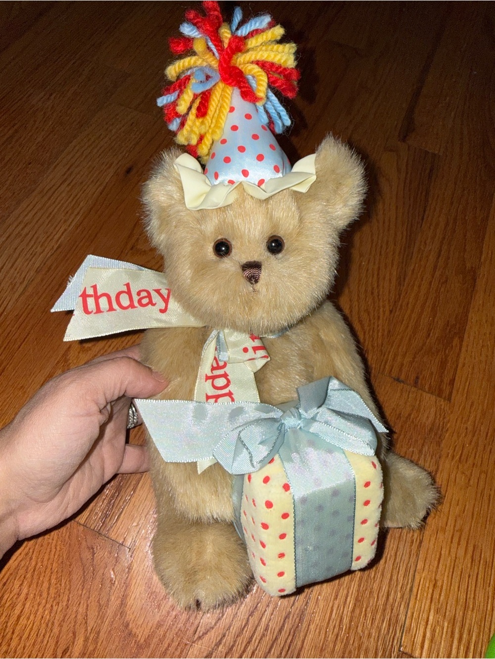 Vintage Bearington Birthday Party Plush Bear with Present